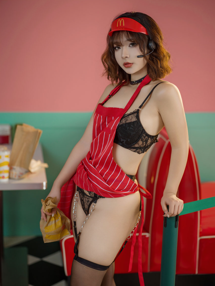 yuuhui玉汇cosplay麦当劳的女服务员+资源合集 2